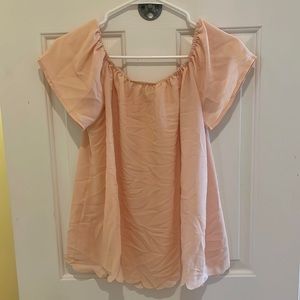 Peach Scalloped Blouse